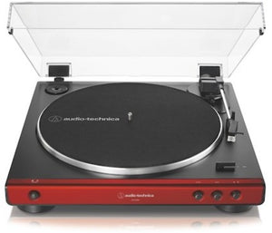Audio Technica AT-LP60XBT-RD Bluetooth Turntable -Fully Automatic - Belt-Drive (Red/Black)