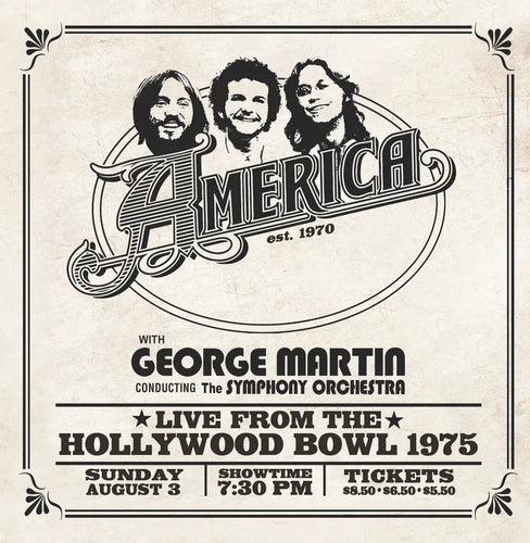 America * Live From The Hollywood Bowl 1975 [Translucent Milky Clear Vinyl LP x2 RSD 2024]
