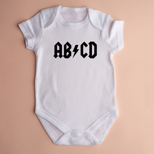 AB/CD Baby Onesie