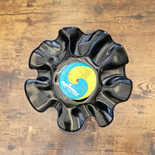 1 Black Repurposed Vinyl Record Bowl