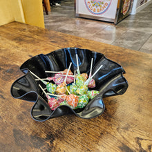 1 Black Repurposed Vinyl Record Bowl