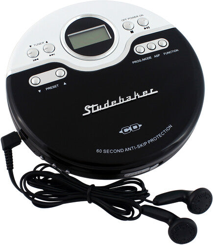 Studebaker Portable CD Player [White/Black]