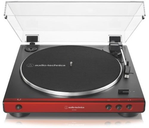 Audio Technica AT-LP60XBT-RD Bluetooth Turntable -Fully Automatic - Belt-Drive (Red/Black)