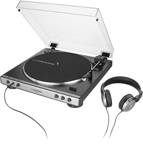 Audio Technica AT-LP60XHP-GM Fully Automatic Belt-Drive Turntable (Gun Metal/Black)