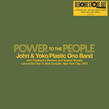 John & Yoko, The Plastic Ono Band, Elephant's Memory* Power To The People - Live at the One-To-One Concert, New York City, 1972 [RSD 2025]