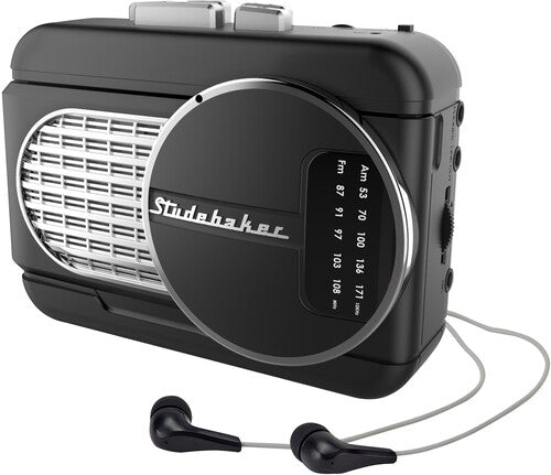 Studebaker SB3675BS Walkabout II Personal Cassette Player (Black/Silver)