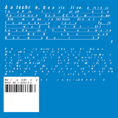 Autechre * Quaristice [New LP]