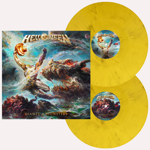Helloween * GIANTS & MONSTERS [Indie Exclusive Sunlight Yellow Marble 2LP, Pumpkin Etching on D-Side, 12-page booklet]