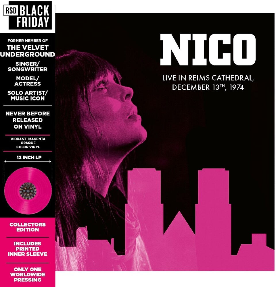 the album cover for Nico - Live In Reims Cathedral 1974 [RSD Black Friday 2025]