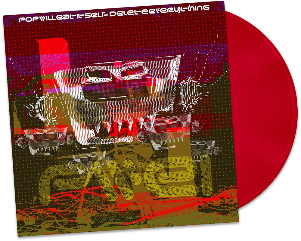 the album cover for Pop Will Eat Itself - Delete Everything [Indie Exclusive] Pink [Colored Vinyl] (Pnk) [Indie Exclusive]