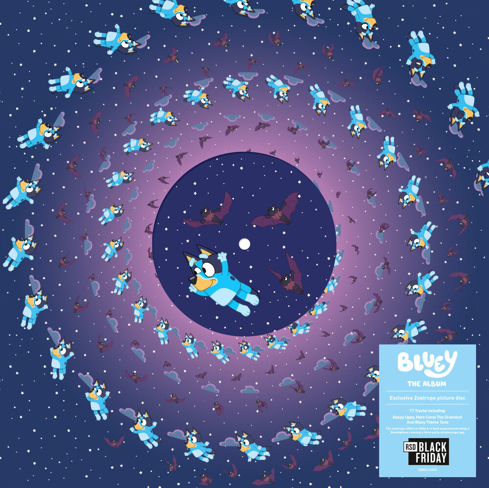 the album cover for Bluey - Bluey The Album - Limited Edition Picture Disc [RSD Black Friday 2025]