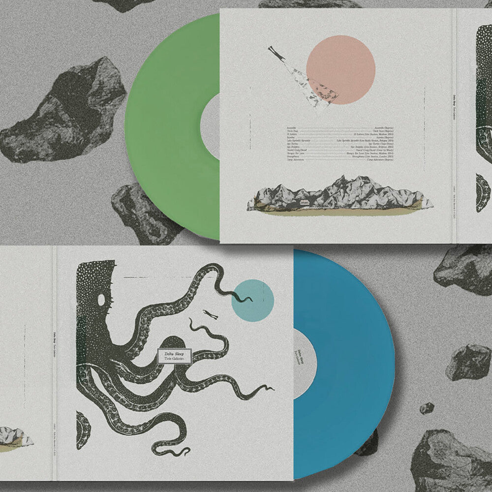 the album cover for Delta Sleep - Twin Galaxies: 10 Year Anniversary (Blue) [Colored Vinyl]