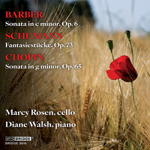 Pre-Order: Marcy Rosen * Barber Schumann & Chopin: Music For Vc & Piano [New CD]