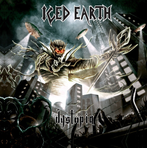 the album cover for Iced Earth - Dystopia (Blk) [Clear Vinyl] [Limited Edition] (Red) (3-D)