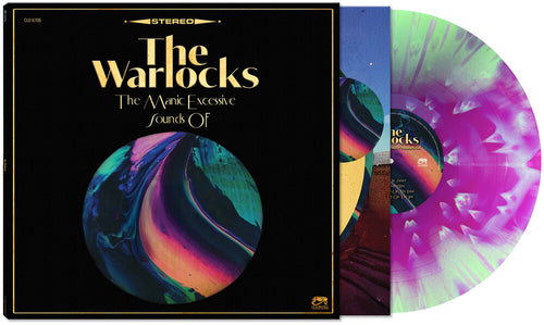 the album cover for The Warlocks - The Manic Excessive Sounds Of [Purple/Coke Bottle Green Haze/Splatter LP]