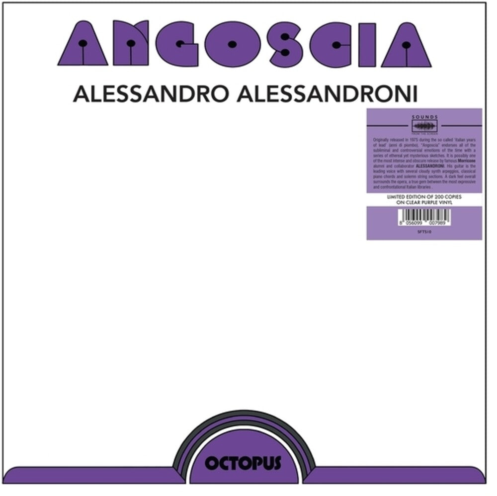 the album cover for Alessandro Alessandroni - Angoscia [Colored Vinyl]