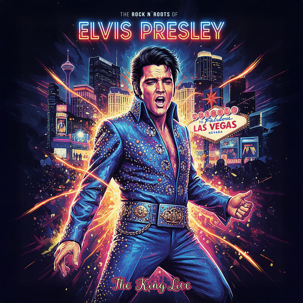 the album cover for Elvis Presley - Rock N Roots Of - Blue (Blue) [Colored Vinyl] [Limited Edition]