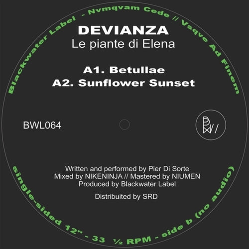 the album cover for Devianza - Piante Di Elena (Ep)