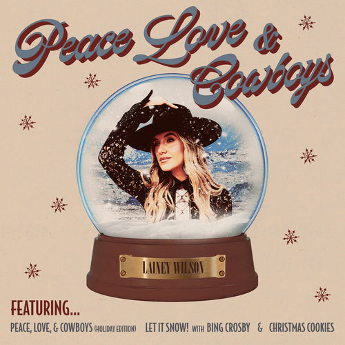 the album cover for Lainey Wilson - Peace Love & Cowboys (Holiday Edition)