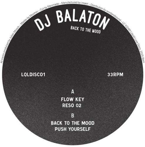 the album cover for DJ Balaton - Back To The Mood (Ep)