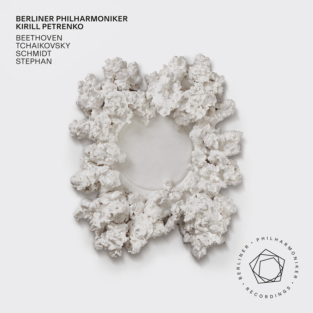 the album cover for Berliner Philharmoniker - Kirill Petrenko - Beethoven Tchaikovsky Schmidt &