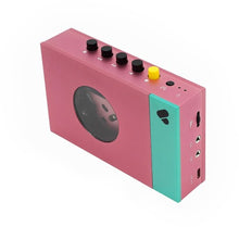 WE-001-P1 Bluetooth Cassette Player / Recorder - Rechargeable (Rose / Teal)