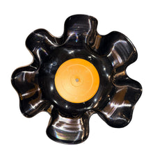 1 Black Repurposed Vinyl Record Bowl