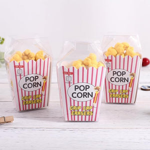 Popcorn Bucket with 12 Popcorn Erasers