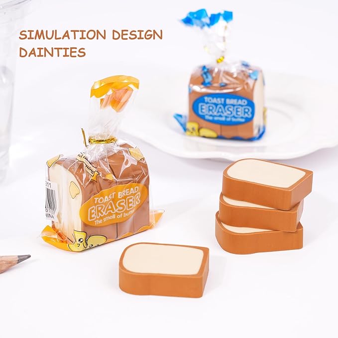 1 Bag Bread/Toast Erasers