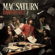 Mac Saturn - Hard to Sell album cover showing band and office scene - Vinyl & CDs at Curious Collections Record Store College Station