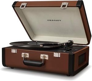 Open Box Crosley Portfolio Turntable (Brown & Black)