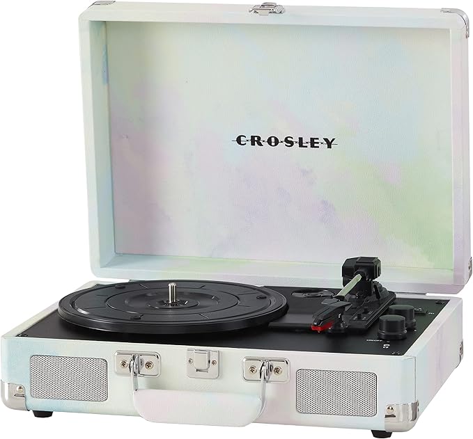 Open Box Crosley Cruiser Plus Turntable with Bluetooth (Green Watercolor)