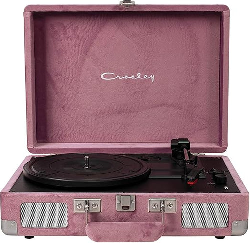Open Box Crosley Cruiser Deluxe Turntable with Bluetooth (Mauve Velvet)