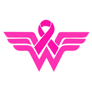Wonder Woman Pink Breast Cancer Awareness Ribbon Sticker Car Window Decal