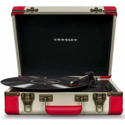Open Box Crosley Executive Deluxe Turntable (Red & Cream)