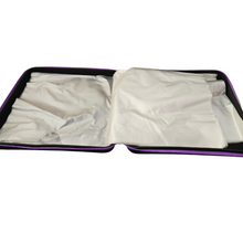 Black 12" Vinyl LP Storage Carrying Case with Purple Zipper