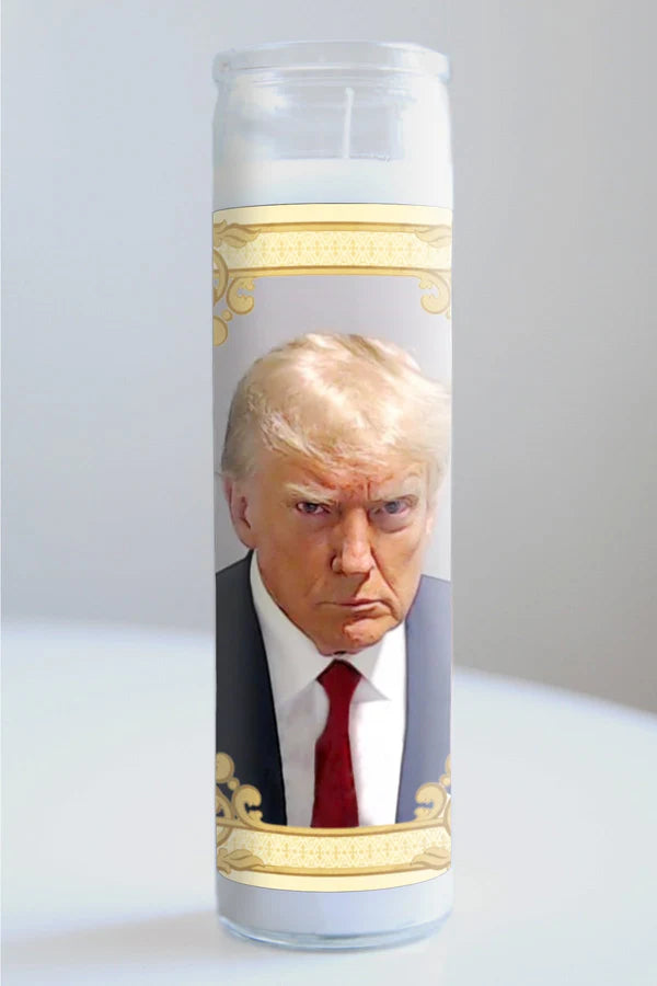 Donald Trump Mugshot Candle
