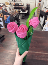 Handmade Vinyl Flower\Rose - Made from Recycled Vinyl Records [1 rose]