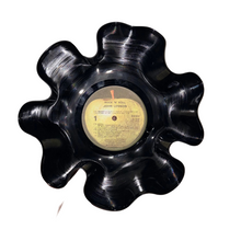 1 Black Repurposed Vinyl Record Bowl