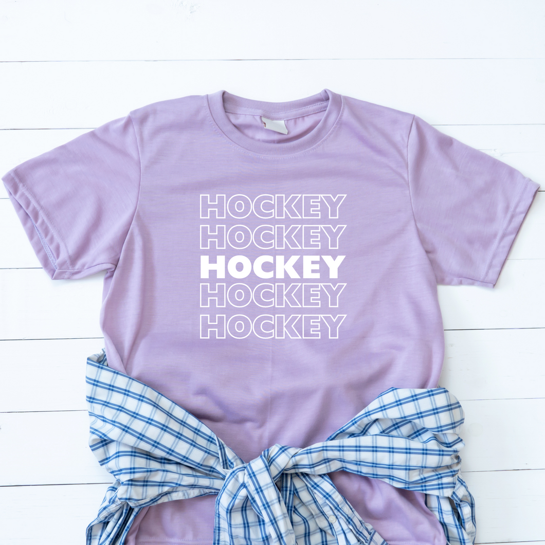 Hockey Hockey Hockey: Comfort Colors Graphic Hockey T-shirts