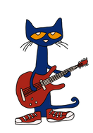 Pete the Cat Sticker Playing the Guitar