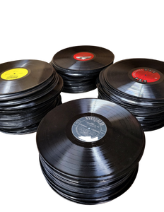 Sleeveless Vinyl Records and Cassettes for Decorating or Crafting
