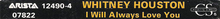 Whitney Houston * I Will Always Love You [USED CASSETTE]