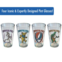 Grateful Dead Retro Drinking Glass Set - Terrapin, Stealie,