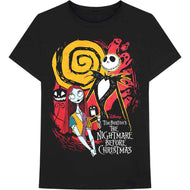 Disney * The Nightmare Before Christmas Ghosts - New T-Shirt Black