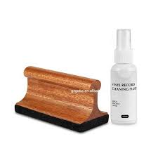 2 in 1 Wooden Brush Record Cleaner Set