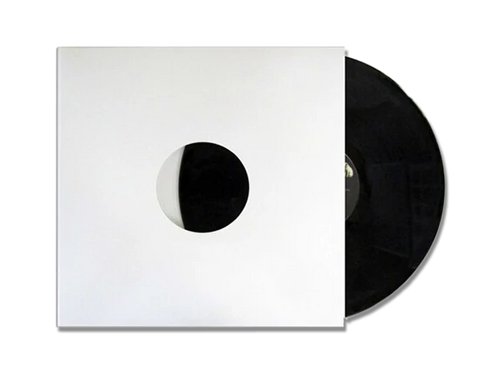 12-Inch White Vinyl Record Jackets w/ Die Cut Hole [5 Pack]