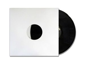 12-Inch White Vinyl Record Jackets w/ Die Cut Hole [5 Pack]