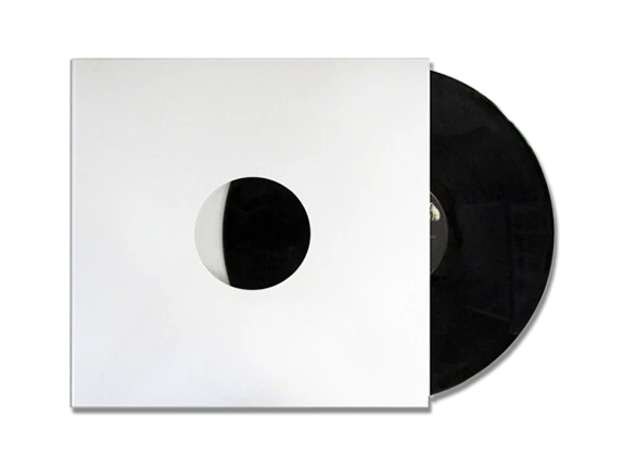 12-Inch White Vinyl Record Jackets w/ Die Cut Hole [5 Pack]