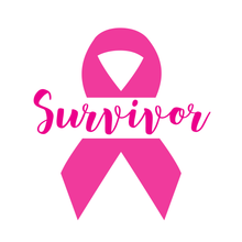Survivor Hot Pink Breast Cancer Awareness Ribbon Sticker Car Window Decal